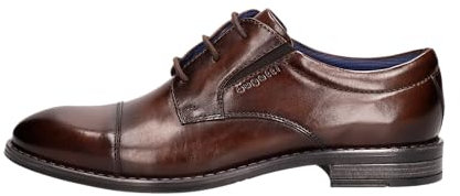 bugatti Herren Businessschuhe, Männer Business Schnürer, Wechselfußbett,Freizeit,Schnuerschuhe,Schnuerer,Schnuerung,Dunkelbraun (6100),45 EU / 10 UK