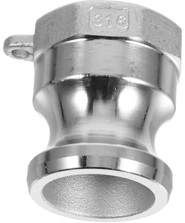 DIYEAH Raccordo Scanalatura Camma per Tubi Flessibili in Acciaio Resistente Giunto per Tubi Flessibili Camlock Adattatore Acqua e Olio Connettore Rapido