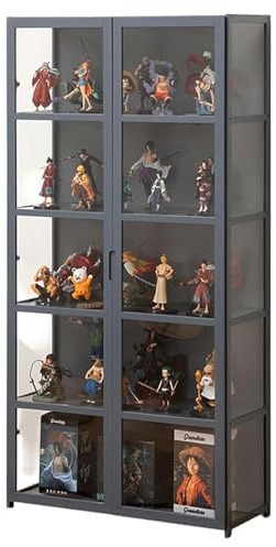 Moubhjd Armadietti per esposizione di collezionabili, vitrine trasparenti con porte in acrilico, espositori a pavimento per vari immagazzinaggi domestici, salotti