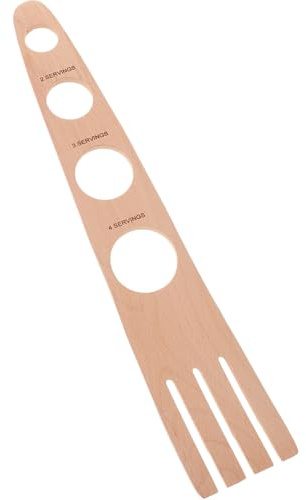 Veemoon Medidor de Pasta de Madera con Orificios para Medir Espaguetis Porciones Múltiples Utensilio de Cocina Seguro y Compacto para Control de Raciones
