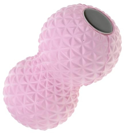 Ciieeo Peanut Shape Massage Ball Double Roller for Neck and Foot Acupressure, Multi-use Muscle Roller for Fascia Release and Body Relaxation, Starlight Pink