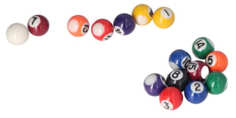 Ycauty 25 Mm Mini Biljardbollsset Slitstarkt Harts Amerikansk Stil 16 Bollar Kit för Barn Bärbara Biljardbordstillbehör