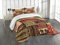 ABAKUHAUS afrikanisch Tagesdecke Set, Patchwork Stil Asiatische, Set mit Kissenbezügen Romantischer Stil, für Doppelbetten 264 x 220 cm, Rot-grün-schwarz