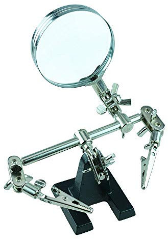 Helping Hand with Magnifier Soldering Solder Tool Electronics Basic 2.5x Magnifying Glass Quality