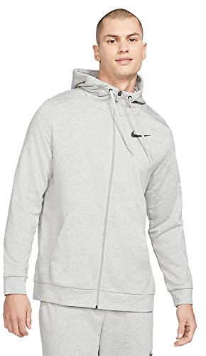Nike Homme M Nk Dry Hoodie Fz Flc Veste, Gris (Dk Grey Heather/Black), S EU