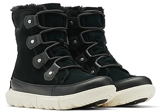 Sorel Explorer II Joan WP wasserdichte Winterstiefel für Damen, Schwarz (Black x Fawn), 39.5 EU