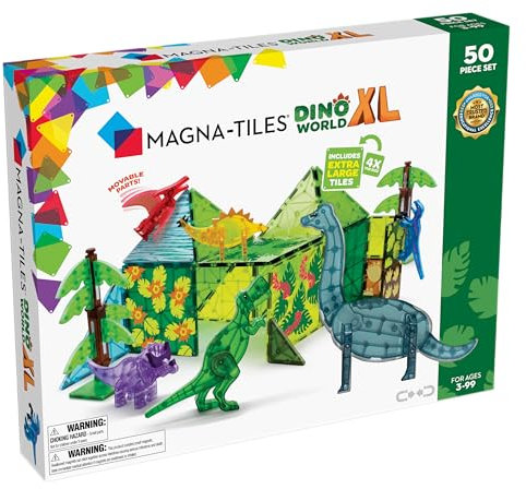 Magna-Tiles - Dino World XL 50 pcs set - (90228)