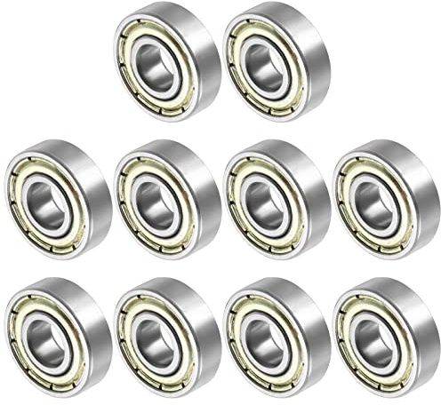 QUARKZMAN 695ZZ 5x13x4 mm kullager x 10 st kolstål för maskiner och verktyg, [dubbel förseglad]