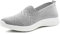 Dr Keller Womens Slip On Breathable Mesh Ladies Lightweight Casual Flat Walking Active Sneaker Pumps Fashion Trainers (Grey, UK_Footwear_Size_System, Adult, Women, Numeric, Medium, Numeric_5), 5 UK