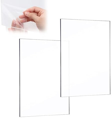 Plaque Acrylique, Feuilles Acrylique, Plaque Plexiglas, Acrylic Sheet, Utilisation Dans les Cadres Photo, les Présentoirs de Table, Les Projets de Découpe Laser et de Bricolage, 20CM x 30CM, 2 Pièces