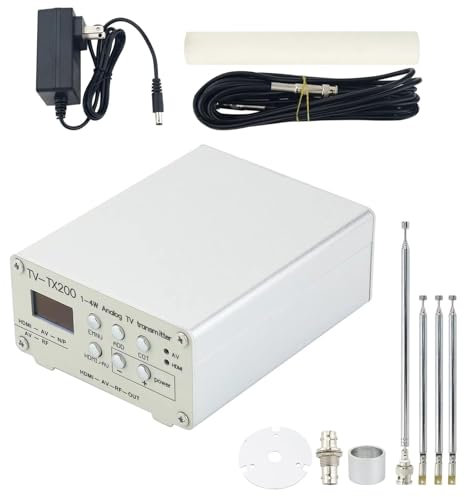 VHF UHF Analog TV-sändare med GP-antenn, HDMI-modulatoromvandlare RCA koaxial kompositadapter