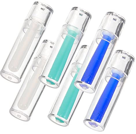 Vaguelly Kontaktlinsen Entferner Applikator 6 Stück Weicher Silikon Linsenstift Grün Blau Transparent Tragbar Sicher Für Weiche Und Rgp Linsen Kontaktentfernungswerkzeug Pflegebedarf Für Kurzsichtige