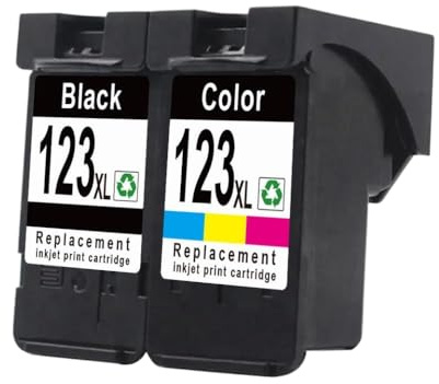 WQVXGKTI 123XL Schwarz Kompatibel mit Druckerzubehör 123 123XL Deskjet 2130(Hp 123xl 1b 123xl 1c)