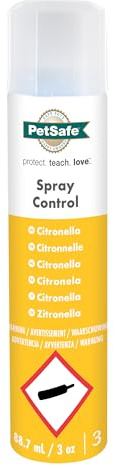 PetSafe - Recharge Spray Anti-aboiement, 300 à 400 pulvérisations, Formule écologique, Compatible avec Le Collier et Le système d’éducation par Spray (Ancienne Version) - Citronnelle