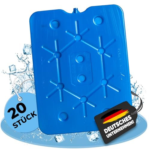 NEMT 20x Flacher Kühlakku 800 ml Kühlakkus 25 x 32,5 x 1,5 cm Kühlelemente Kühltasche Kühlbox