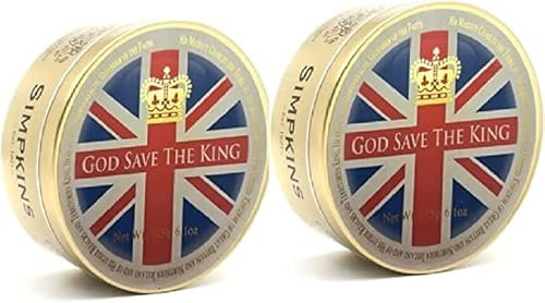 Coronation King Charles Simpkins Mixed Fruit Tin 175g | King Charles III - Pack of 2 (God Save The King) in Premier Life Store box