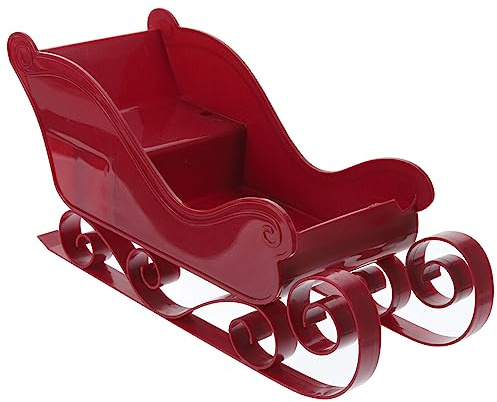 PRETYZOOM Trineo Plato De Dulces Trineo De Santa Trineo De Navidad Decoración Mesa Centro De Mesa Trineo Ornamento Cesta De Trineo Tazón De Dulces Trineos De Plástico Modelo