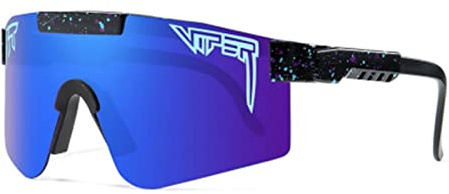 FouncY Occhiali da Sole Polarizzati Sportivi P-V da Uomo - Montatura da Ciclismo, UV400 Protezione, per Bici