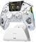 ManbaOne kabelloser Game-Controller mit interaktivem Bildschirm für Switch/Windows PC/iOS/Android, Hall-Effekt-Stick und Trigger mit Ladestation (weiß)