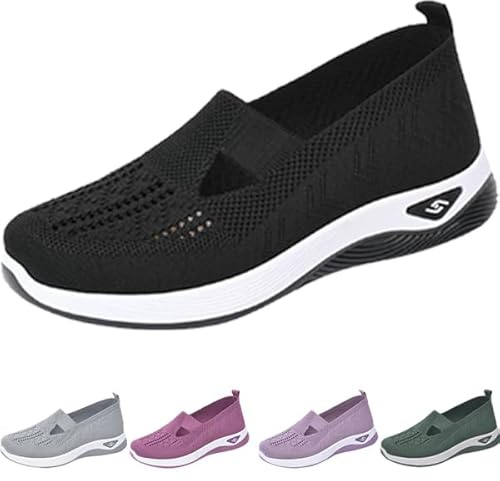 Générique Marche orthopédiques Tennis décontractées à Enfiler pour Femmes Chaussures orthopédiques à Coussin d'air Gym d'entraînement Confortable Running Sneaker