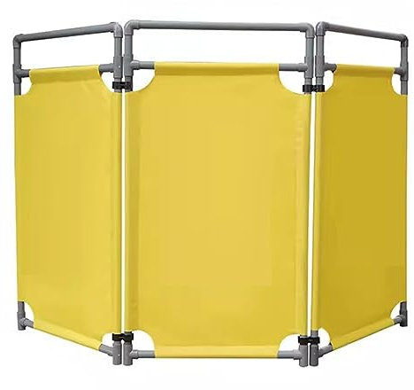 Barrière Extensible Jaune avec Cadre en PVC Robuste, clôture Externe et Interne Pliable, Panneaux de Barricade Extensibles pour événements/contrôle des foules (Couleur : 3 Panneaux)
