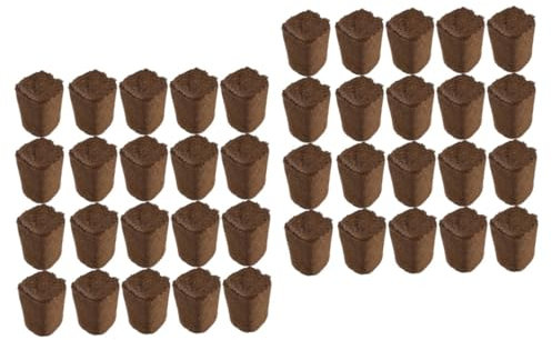 BESPORTBLE 2 Ensembles Blocs De Semis Pots De Fleurs avec Drainage Doublures D'Engrais pour Plantes Blocs De Terreau pour Plantes Mini Pots D'Herbes pour Jardin 20 pièces * 2