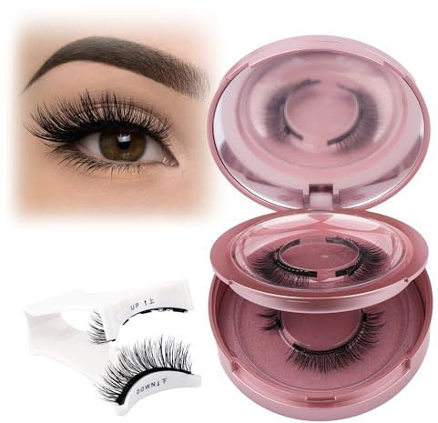 GEMERRY 2 paia di ciglia magnetiche, look naturale, due ciglia diverse, magnetiche, riutilizzabili, con 1 pinza 3D, kit magnetico (Style-XCH03)