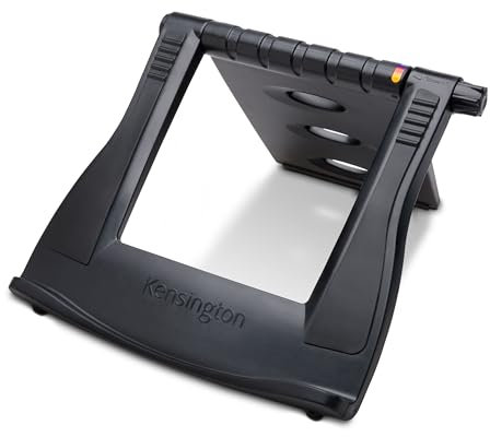 Kensington Supporto di Raffreddamento per Laptop SmartFit Easy Riser, Ergonomico (12-17) per Windows & Mac, Dell, Toshiba, HP, Samsung, MacBook, Lenovo con Secure Fit e SmartFit, Nero (K52788WW)