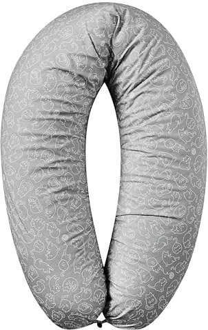 sei Design XXL Stillkissen 190x30 ergonomisch, Schwangerschaftskissen Seitenschläferkissen Komfortkissen Erwachsene, Abnehmbarer Stillkissen-Bezug aus Baumwolle, Pregnancy Pillow Baby