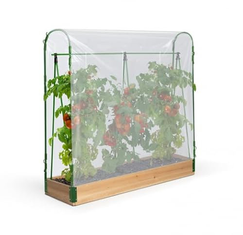 IDMarket - Serre à tomates spéciale croissance kit complet bâche + support