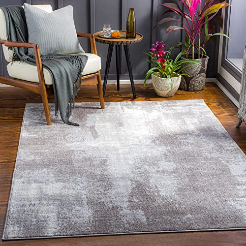 Livabliss Helsinki Abstract Rug - Area Rugs Living Room 200x274 cm, Dining Room, Lounge, Kitchen, Bedroom - Modern Marble Large Rug, Soft Luxurious Easy Care Medium Pile, Taupe, Grey and Cream