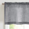 Vangao Voile Scheibengardine Transparente Bistrogardine Sheer Unifarbige Tunnelzug Küchenvorhang Gaze Kurze Gardine für Klein Fenster Küche Wohnzimmer Schlafzimmer Grau 130x40cm (BxH) 1 Stück