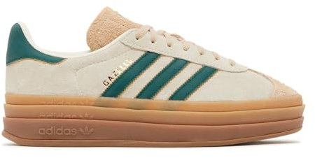 adidas Gazelle Damen Bold W Sneaker, Cremeweiß/Collegiate Green/Magic Beige, 10 US