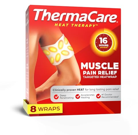 ThermaCare Cuscino riscaldante portatile, cerotti per terapia muscolare, multiuso, 8 pezzi