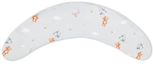 Federa per Cuscino allattamento e gravidanza 190cm – Guanciale laterale corpo per dormire sul fianco Supporto perfetto per il riposo e il relax Ideale per maternità e futuro mamme Forma a C Oeko-Tex
