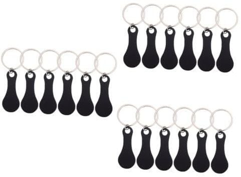 OSALADI 3 Set Gettoni Per Il Carrello Della Spesa Token Del Carrello Della Spesa Acciaio Semplice Gettone Carrello Portachiavi Con Chip Del Carrello Trolley Token Charm 6 Pezzi*3