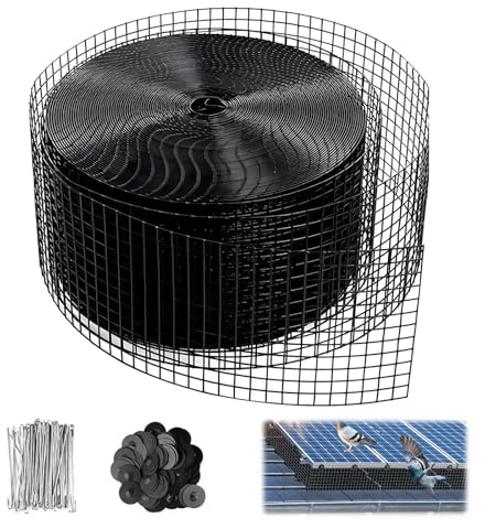 Malla de Palomas para Paneles Solares 20 cm x 30 m, Galvanizado en PVC Malla de Aves, Protector de Pájaros para Protección de Paneles Solares, Red de Protección de Techos para Aves y Animales