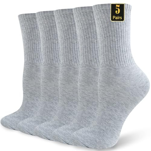 Wamicu Calcetines Hombre Algodón Peinado 5 Pares Deporte Running Tenis | Suaves y Transpirables, Cómodos para Día a Día, Uso Deportivo