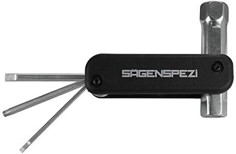 Sägenspezi Multitool inkl. Zündkerzenschlüssel (SW16 / SW19), Sechsrund-Schraubendreher (TX) Größe T27, Schlitzschraubendreher (3,5mm/7mm)