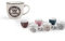 Gicos Import Export Srl Set 6 tazzine caffè Coffee in Porcellana 90 ml Colori Assortiti Decoro Time for Coffee MBB-820809