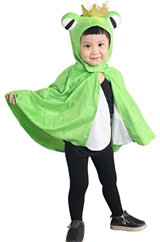 Gero Frosch-König Umhang, F147 92-110, für Klein-Kind Kind-er, Frösche Märchen Kostüm-e Fasching Karneval Kleinkinder-Karnevalskostüme Faschingskostüme