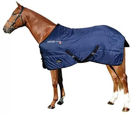Horses Coperta Box Professional 200gr Blu 145 cm, Ottima Fattura, Utile per Proteggere Il Cavallo dagli Sbalzi di Temperatura, dalla Pioggia e dagli Insetti