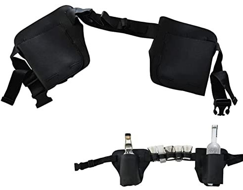 Veeteah Waist Drink Holder | Beer Holster with Adjustable Waist Strap - Beer Holster, Beer Soda Belt Holster Beer Belt, Bottle Holders Drink Can Holder Waist Pack Bag for Men