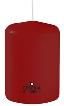 Candela diametro 7 cm altezza 10 cm - Bordeaux