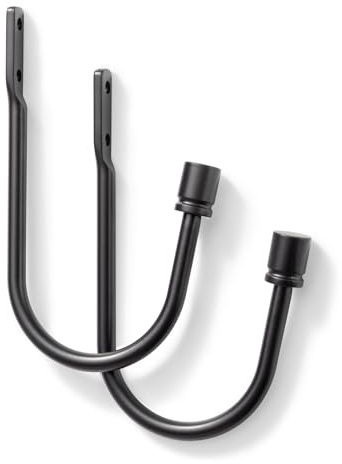 Black Curtain Holdbacks - 2pcs，Curtain Holders Wall Mounted, Curtain Pull Back Hooks for Drapes, Vintage Curtain Holdbacks, Drapery Hardware, Curtain Side Holders for Wall