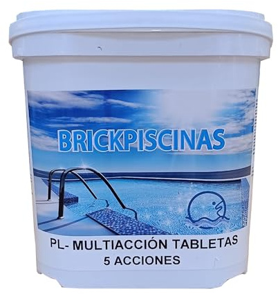BRICKPISCINAS Cloro EN TABLETAS. 5 ACCIONES