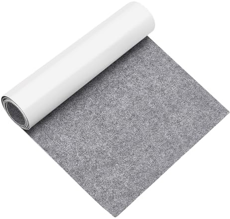 Vueinrg Rouleau de Feutre Autocollant 30 x 200 cm - Feutrine Velours 2mm pour Meubles, Chaises, Canapé - Tapis Adhésif (Gris)