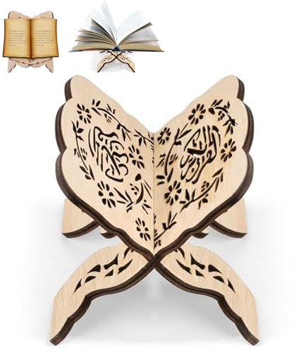 DBAILY Support de Livre en Bois Porte Livre de Cuisine Bois Support Livre de Cuisine Support de Livre de Recette pour Cuisine Presentoir Livre Assemblable pour Afficher des Disques, Livres, Peintures