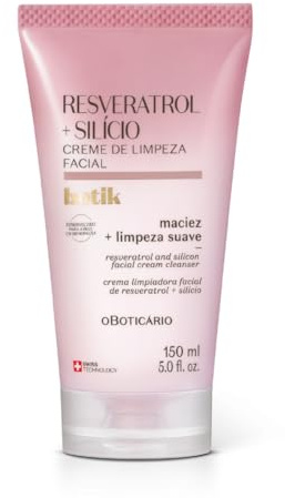 O Boticário Botik Crema Limpiadora Facial Resveratrol + Silício | Limpia Suavemente sin resecar | Hidratación natural de la piel, dejándola más luminosa, suave y tersa, 150ml