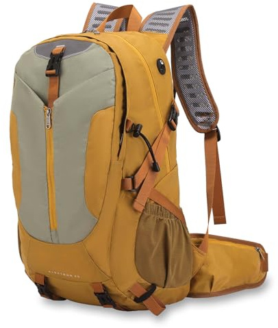 Waterproof Hiking Backpack, 40L Camping Backpack with Rain Cover, Large Outdoor Sport Travel Daypack for Men Women, Yellow